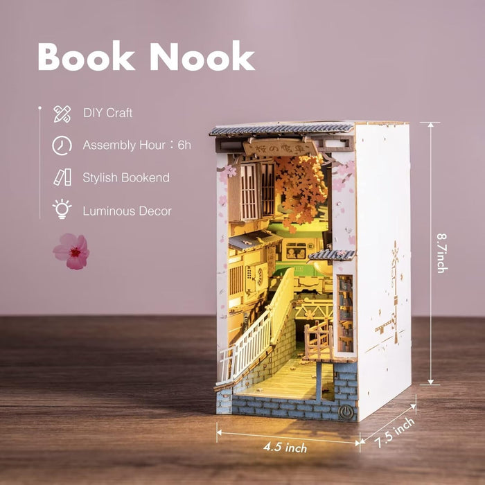 Kit de construction en bois Book Nook – Sakura Densya 