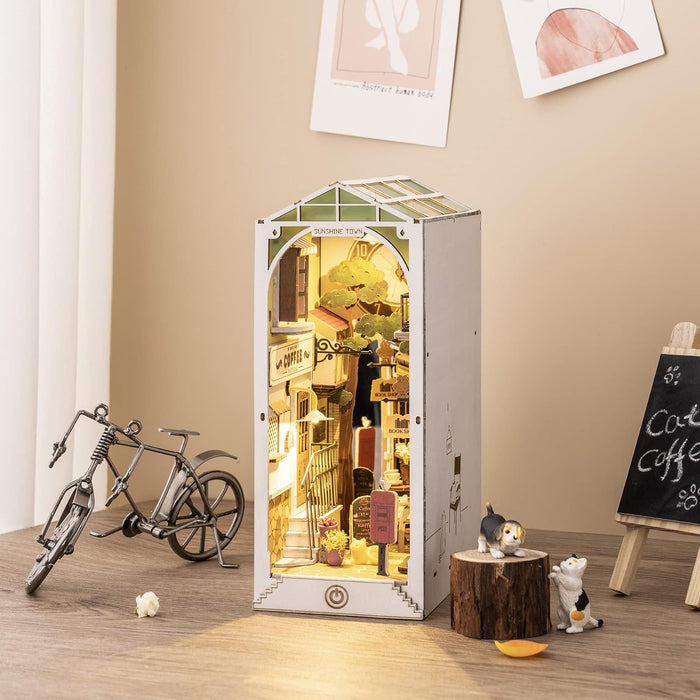 Kit de construction en bois Book Nook – Sunshine Town 
