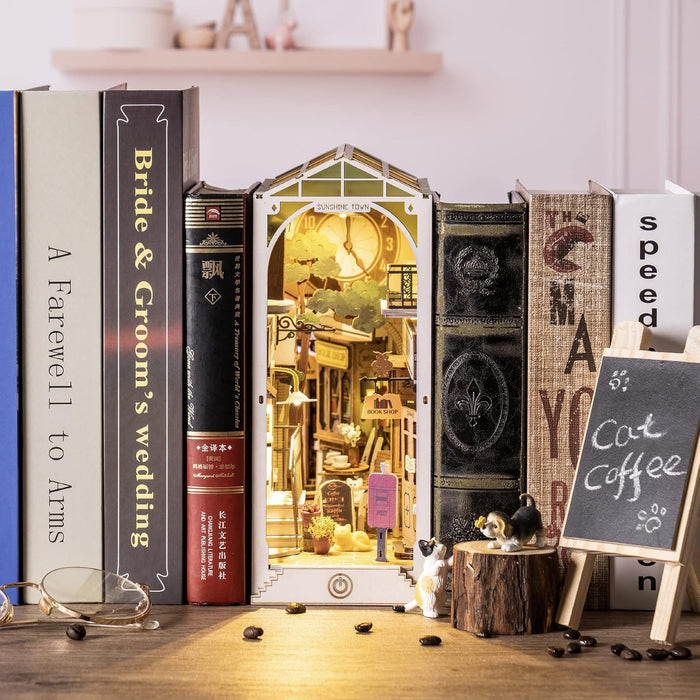 Kit de construction en bois Book Nook – Sunshine Town 
