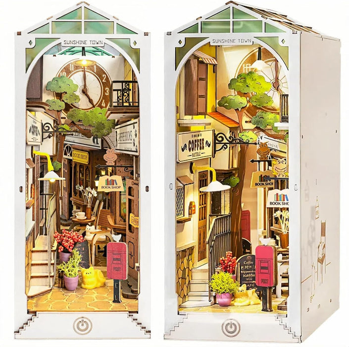 Kit de construction en bois Book Nook – Sunshine Town 