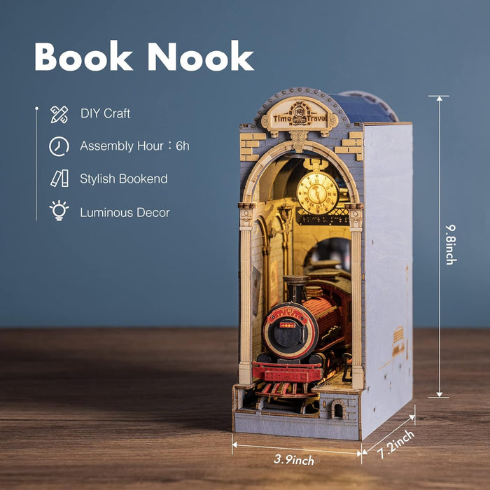 Book Nook Kit de Madera – Viaje en el Tiempo 