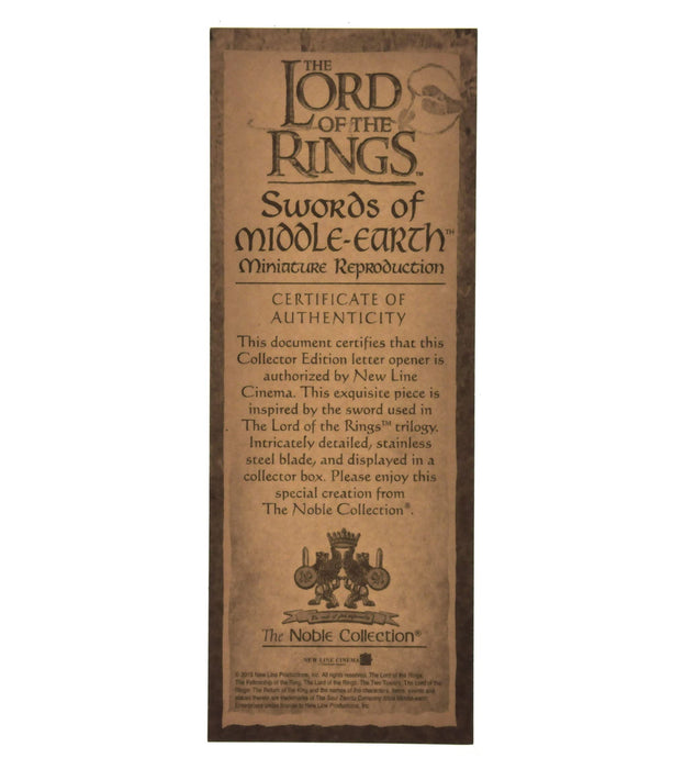 De Lord of the Rings briefopener