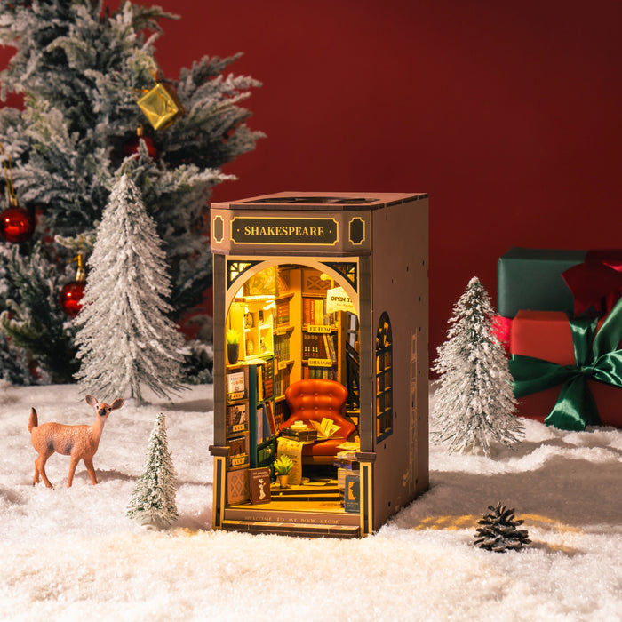 Kit de construcción de madera Book Nook – Librería 