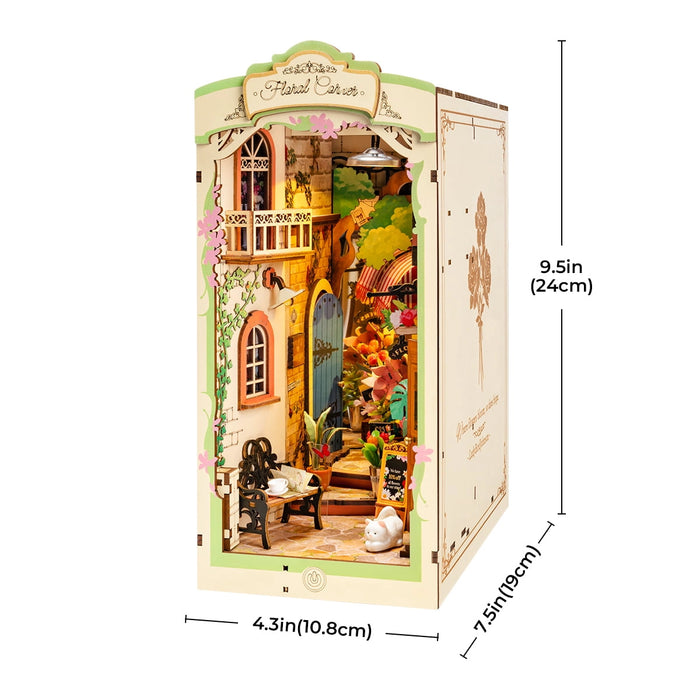 Kit de construction en bois Book Nook – Coin de fleurs 