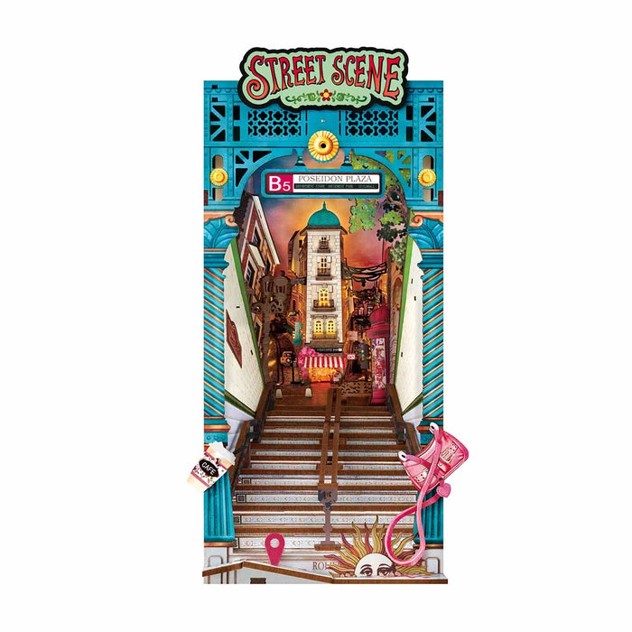 Kit de construction en bois Book Nook – Scène de rue 