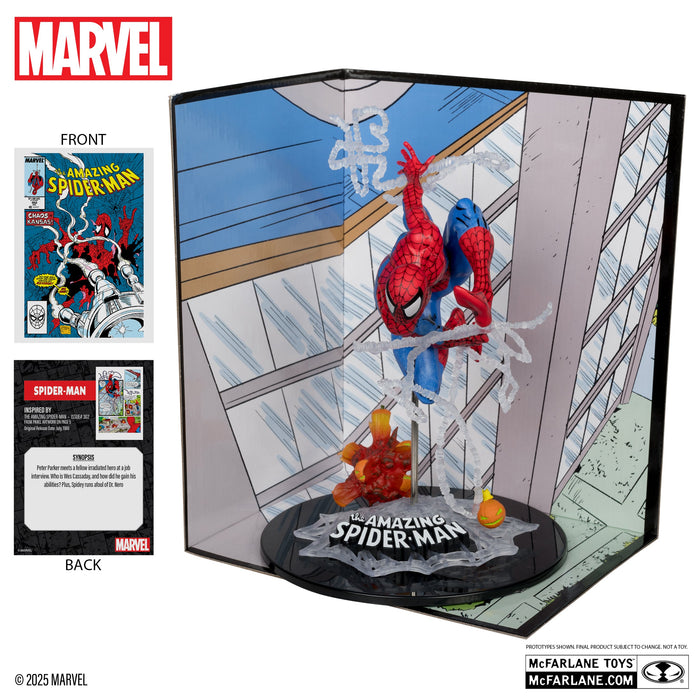 The Amazing Spider-Man Sammelfigur mit Comic-Diorama