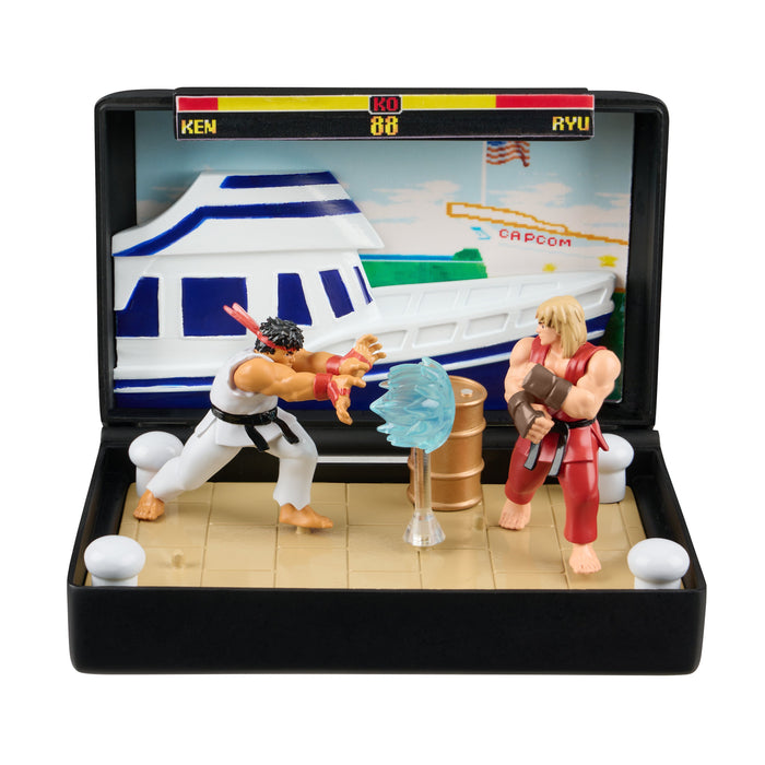 Street Fighter II Diorama in der Mega Drive Kassette