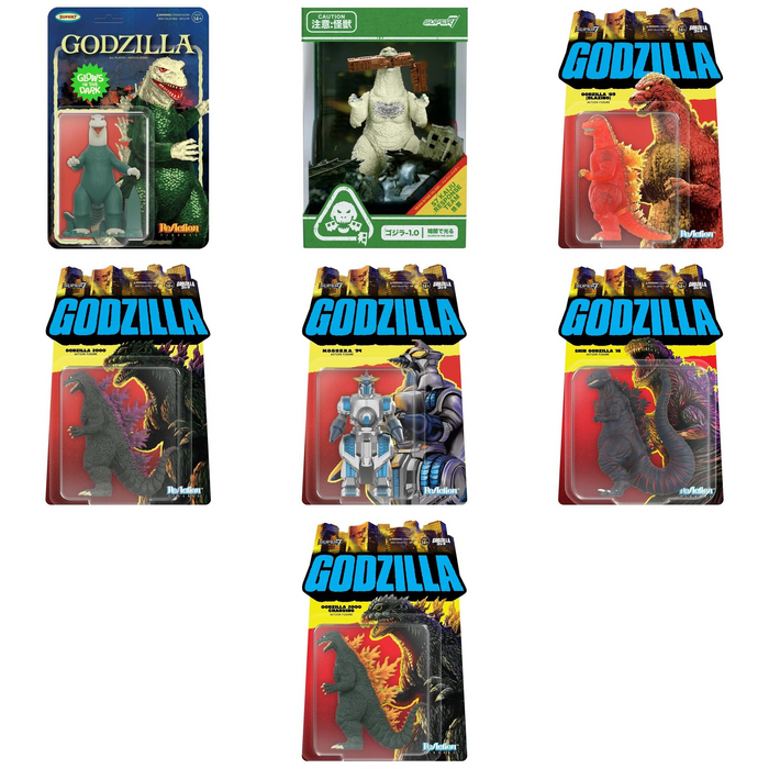 Godzilla ReAction action figures: all versions