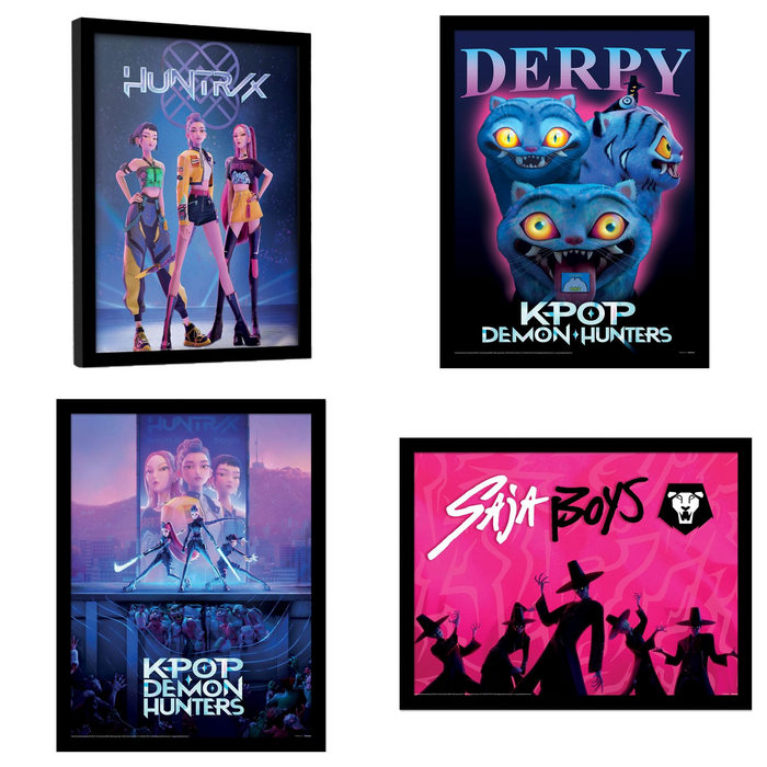 KPop Demon Hunters Framed Poster: all variants