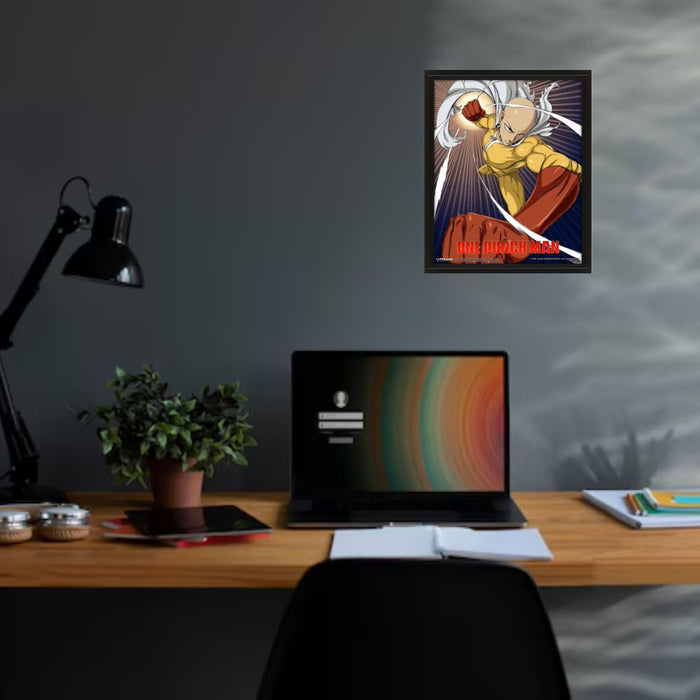 One Punch Man 3D-Wandbild Saitama und Genos