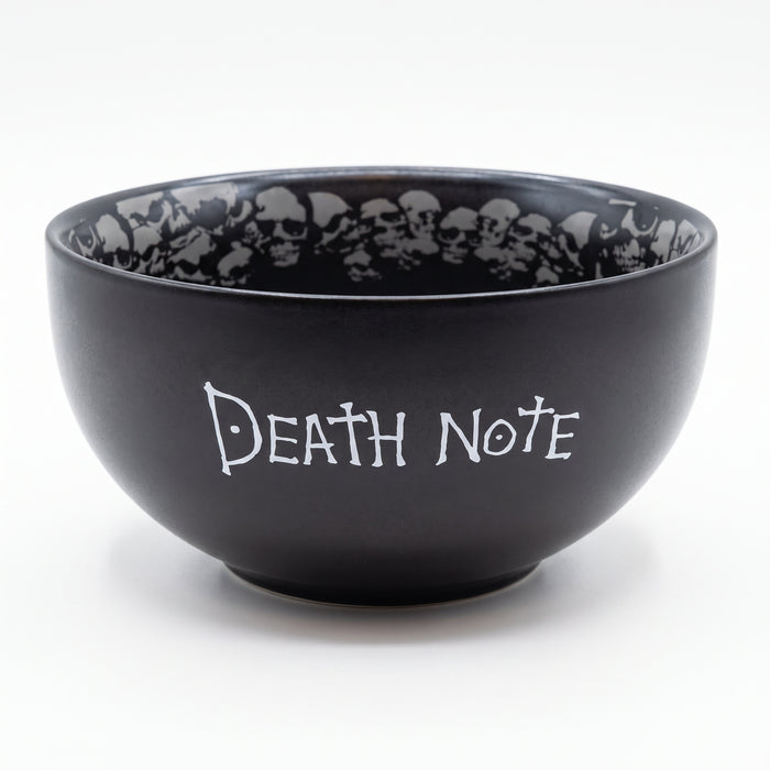 Death Note bowl with Ryuk silhouette and skull pattern