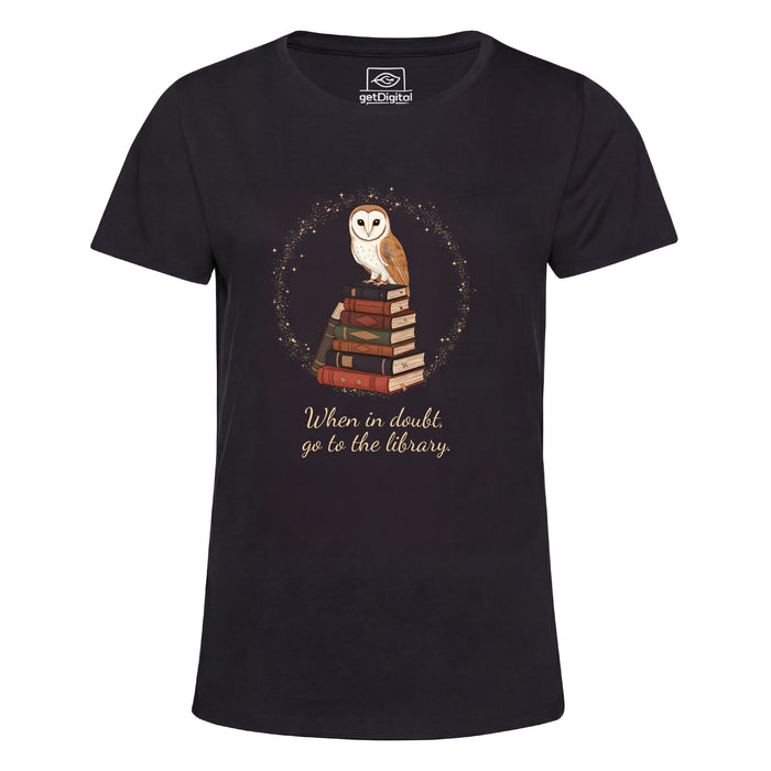 When in doubt, go to the library - Vista principale Girlie Nero