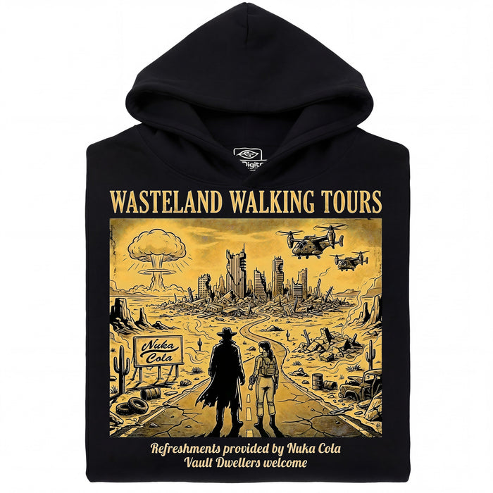 Wasteland Walking Tours - Hoofdweergave Hoodie Zwart