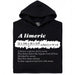 A Limerick - Poème mathématique avec équation - Vue principale Hoodie Noir