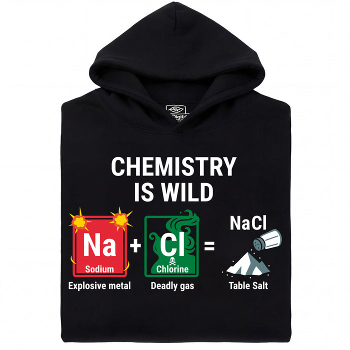 Chemistry Is Wild - Vista principal Sudadera Negro