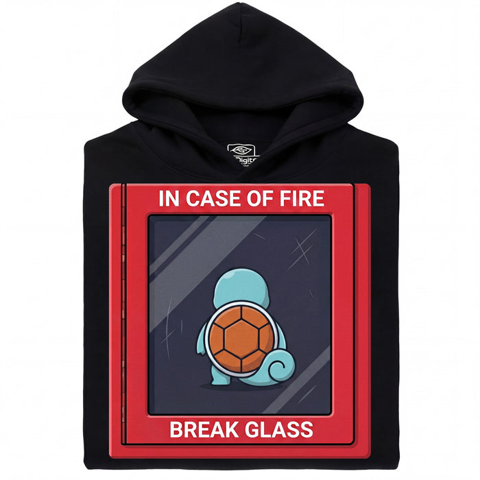In Case of Fire - Break Glass - Main view Hoodie Black
