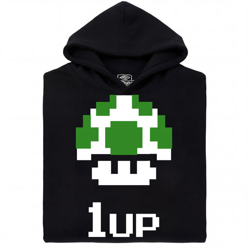 Shroom UP - Hauptansicht Hoodie Schwarz