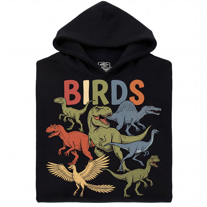 BIRDS - Vue de face Hoodie Noir