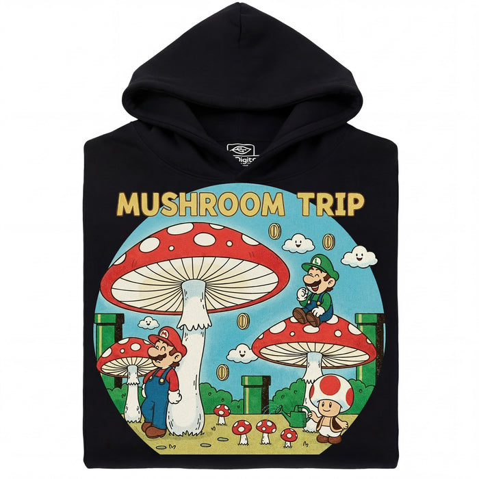 Mushroom Trip - Main view Hoodie Black