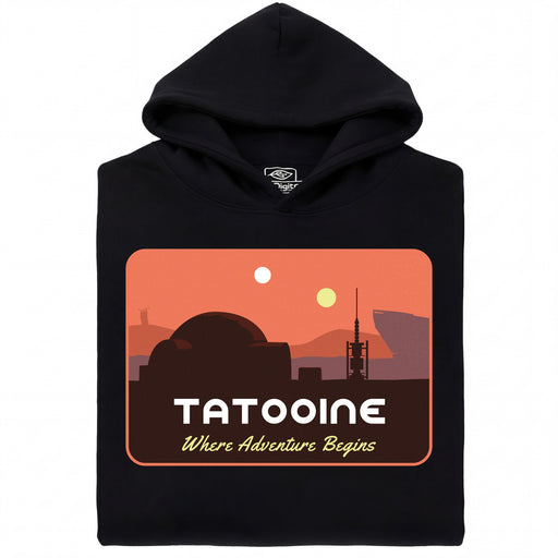 Where Adventure Begins - Hauptansicht Hoodie Schwarz