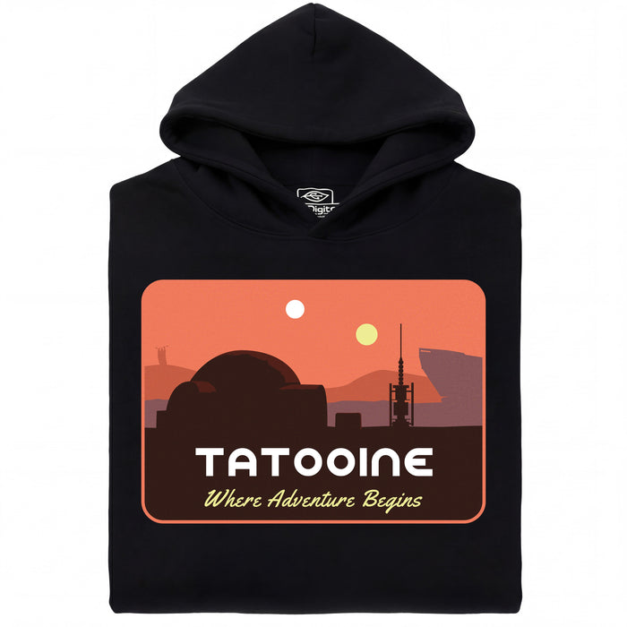 Where Adventure Begins - Vista principal Sudadera Negro