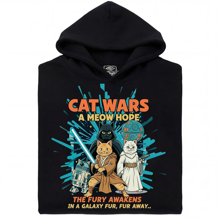 Cat Wars - A Meow Hope - Hoofdaanzicht Hoodie Zwart