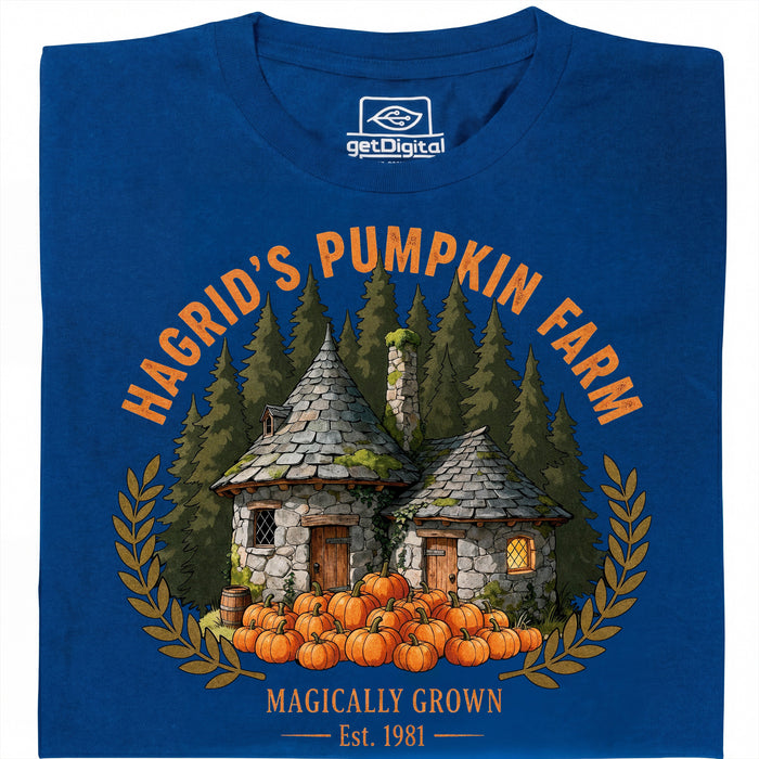 Magical Pumpkin Farm - Hoofdaanzicht T-Shirt Blauw