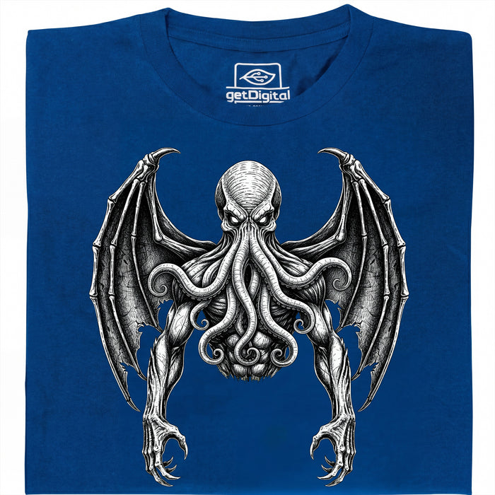 Cthulhu - De Grote Oude - Hoofdweergave T-shirt Blauw