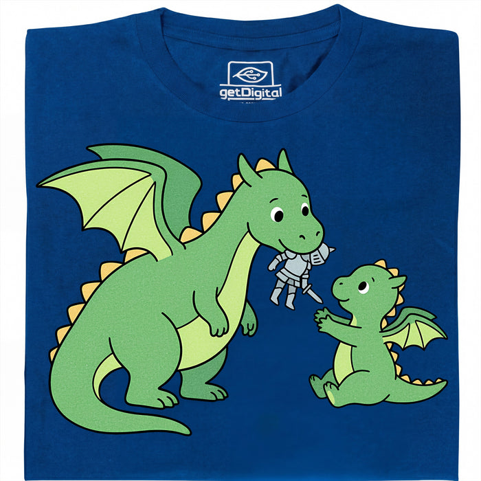 Dragon Parenting - Vista principal Camiseta Azul