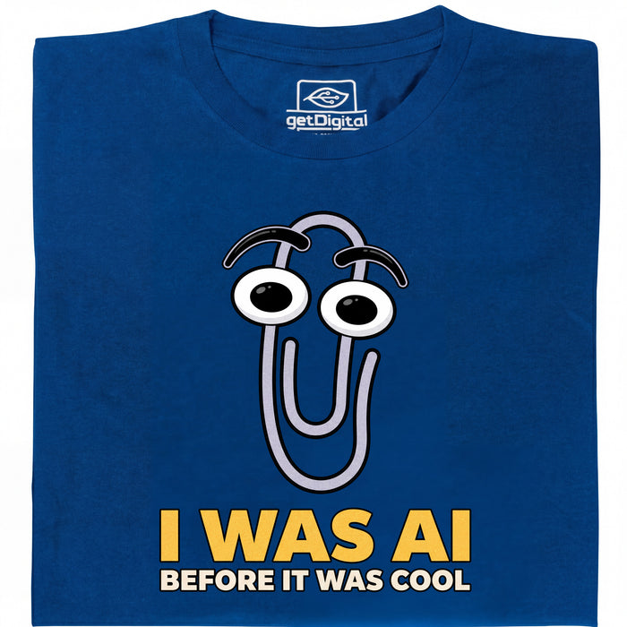 I Was AI Before It Was Cool - Hoofdweergave T-Shirt Blauw