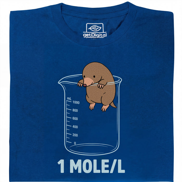 One Mole per Liter - Vue principale T-Shirt Bleu