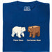 Cartesian Bear - Vista principale T-Shirt Blu