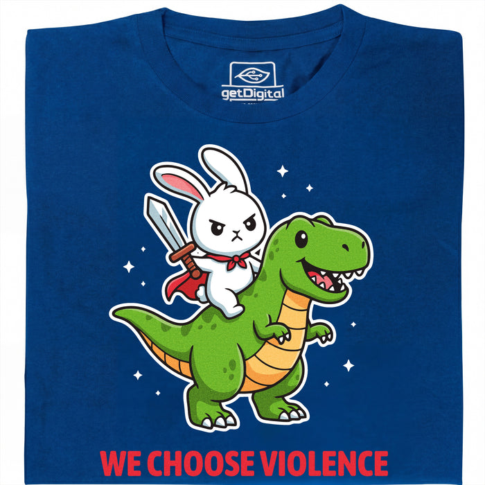 We Choose Violence - Vue principale T-Shirt Bleu