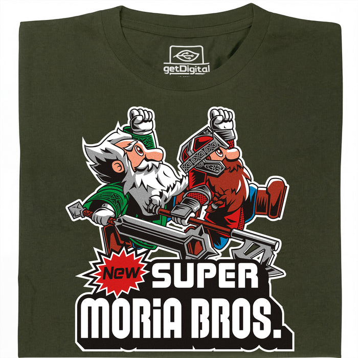 Super Moria Bros - Vista principal Camiseta Verde oscuro