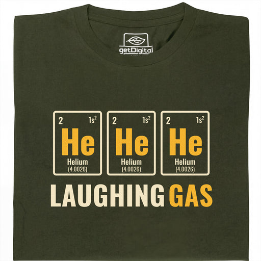 Lachgas - Hauptansicht T-Shirt Dunkelgrün