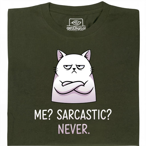 Definitely not sarcasm - Hauptansicht T-Shirt Dunkelgrün