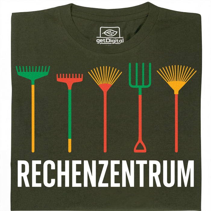Datacentrum - Hoofdaanzicht T-Shirt Donkergroen