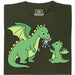 Dragon Parenting - Vista principal Camiseta Verde Oscuro