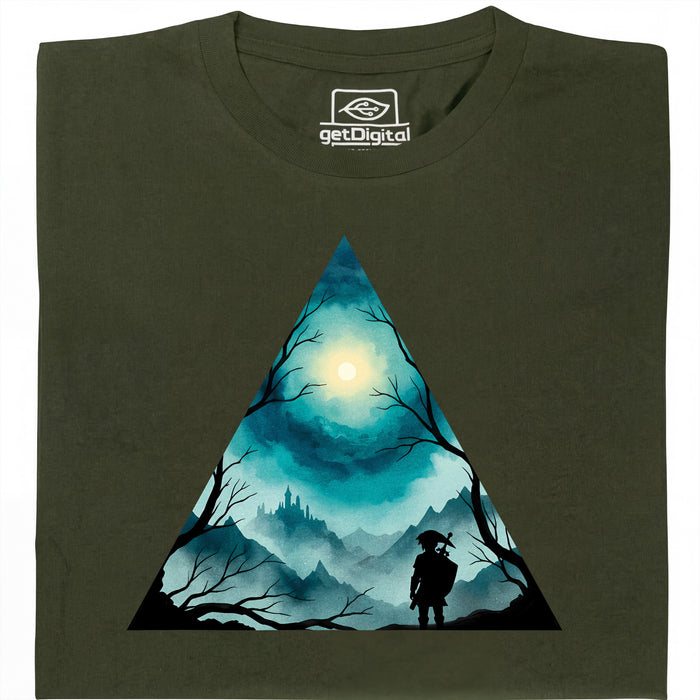 Triangle Landscape - Vista Principal Camiseta Verde Oscuro