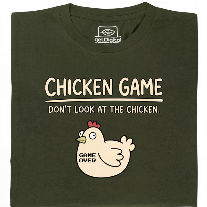 Chicken Game - Vue principale T-Shirt Vert Foncé