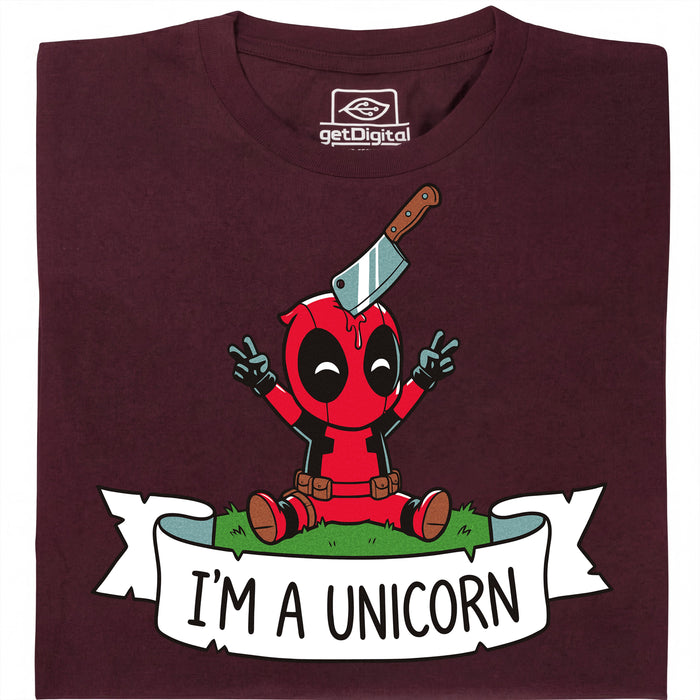I'm a Unicorn - Vista frontal Camiseta Rojo oscuro