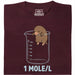 One Mole per Liter - Vue principale T-Shirt Rouge Foncé