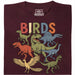 BIRDS - Vue de face T-Shirt Rouge Foncé
