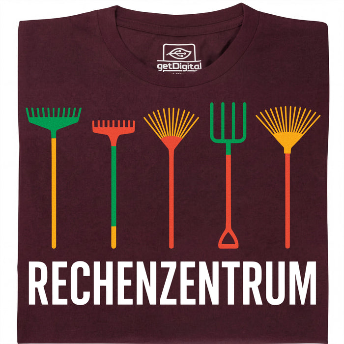 Datacentrum - Hoofdaanzicht T-Shirt Donkerrood