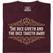 The Dice Giveth and the Dice Taketh Away - Vooraanzicht T-shirt Donkerrood