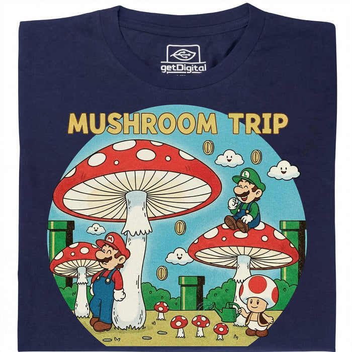 Mushroom Trip - Main view T-shirt Navy Blue