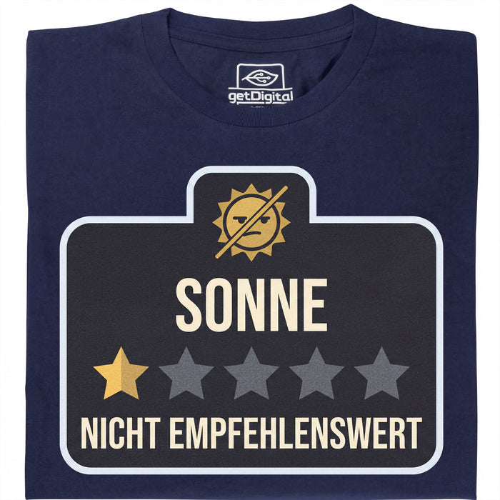Sol - No Recomendado - Vista Principal Camiseta Azul Marino
