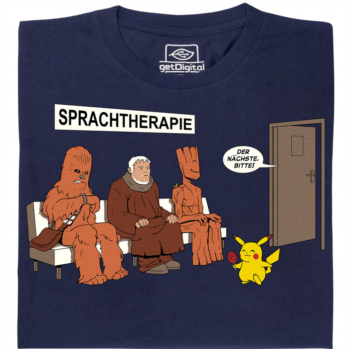 Spraaktherapie - Hoofdweergave T-Shirt Marineblauw