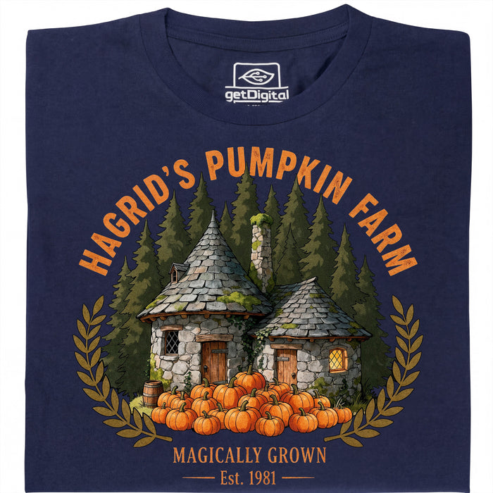 Magical Pumpkin Farm - Hoofdaanzicht T-Shirt Marineblauw