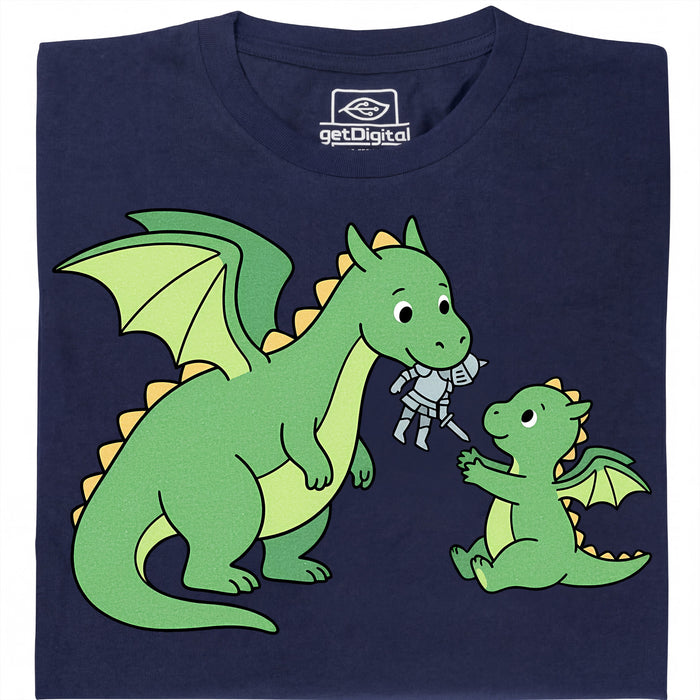 Dragon Parenting - Vista principal Camiseta Azul Marino